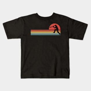 Retro Cricket Player Kids T-Shirt